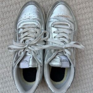 Silver rag and bone Metallic Sneakers